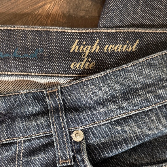 Women’s High Waist Edie 7 for all Mankind Jeans Slim Straight in Faded  size 28 - Picture 4 of 7